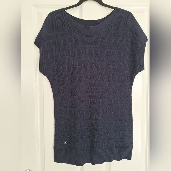 Lauren Ralph Lauren blue knitted long top size L - Picture 1 of 7
